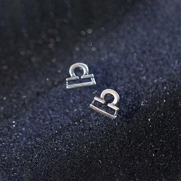 Серьги-гвоздики «Двенадцать созвездий» для женщин и девочек, симпатичные, из стерлингового серебра 925 пробы, Овен, Водолей, Лев, Дева, модные украшения