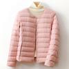 2026 Autumn/Winter Lightweight Collarless Down Jacket - 90% Down, Short Round Neck