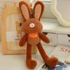Pull Handle Rabbit Bunny Plush Keychain Pulling Ears Rabbit Plush Doll Keyring  Jewelry Accessories