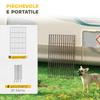 Dog Playpen Expandable Folding Metal Fence 50x80cm Black