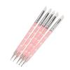 5Pcs/Set Stainless Steel Nail Art Pen 2 Ways Dotting Tool Durable Marbleizing Painting Pens