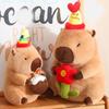 Adorable Capybara Plush Toy With Cartoon Flower Design For Cozy Home Decor