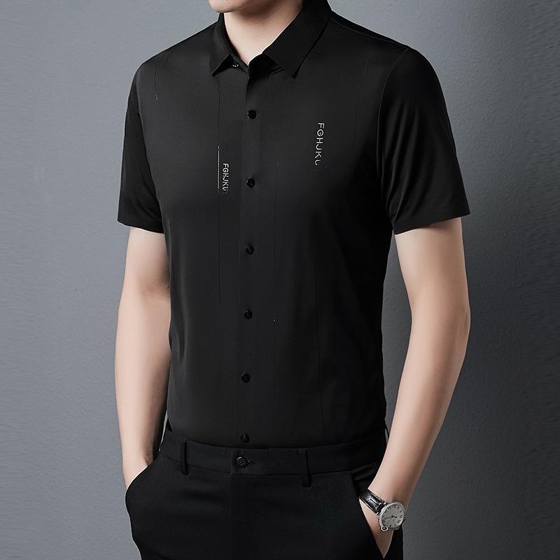 Летняя новая мужская рубашка с короткими рукавами для среднего возраста, для отдыха, для бизнеса, модная клетчатая тонкая кардиганная рубашка