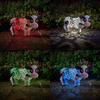 Garden Decoration Cow Statues Outdoor Golden Cow Puppy Statue with Solar Outdoor Figurine Light for Garden Patio