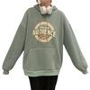 Vintage Plush Thick Hooded Sweater: Women's Long-Sleeve Autumn/Winter Top