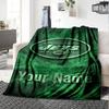 Name Custom New york jets Logo Print Flannel Blanket High Quality Warm Comfortable Cover for All Seasons Perfect for Gifts Home Decor