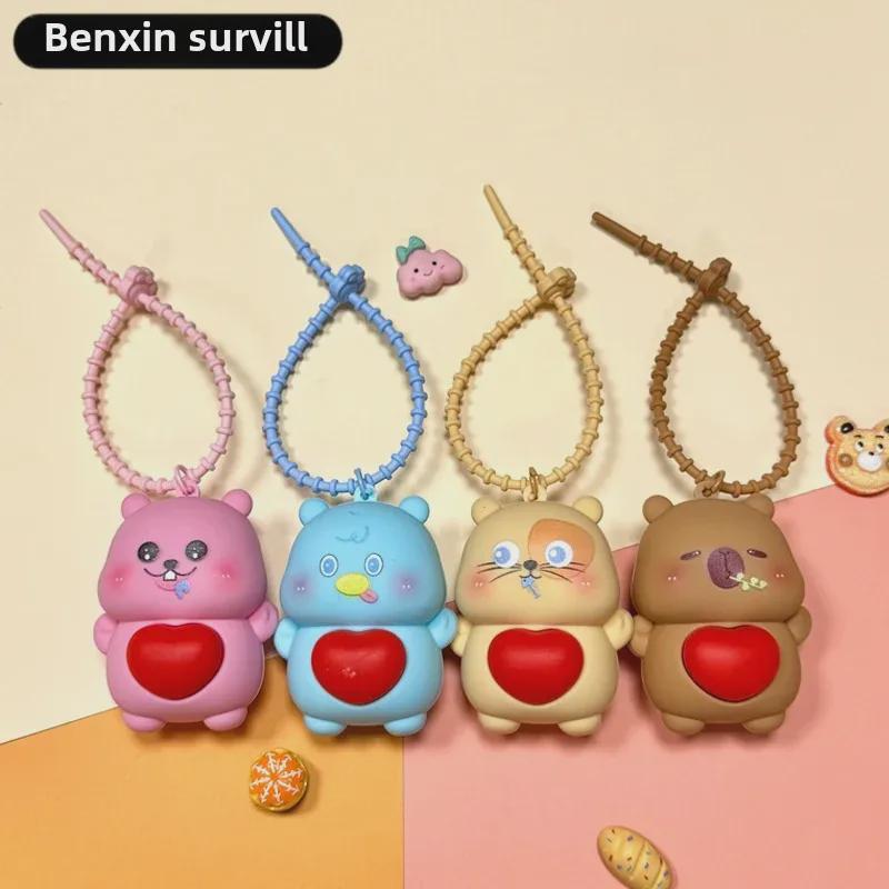 Подвеска-брелок в виде куклы-декомпрессиониста Capybara - Милый подарочный брелок-подвеска