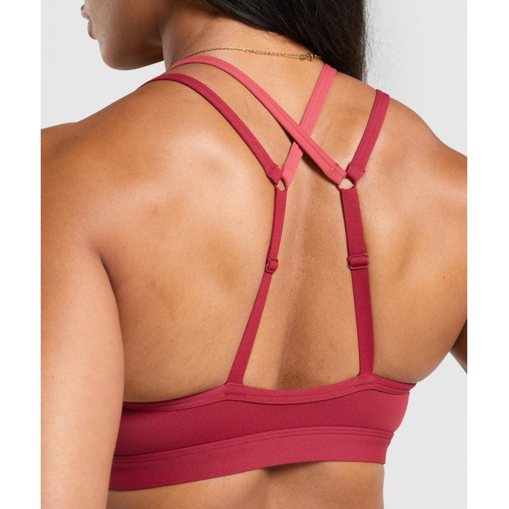 Gymshark Спортивный бюстгальтер Double Up Reps Red Varsity Pink B8a5v Rbx7