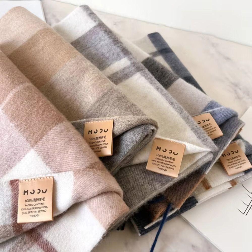 Thick Warm Winter Plaid Scarf Windproof Shawl Wrap Fashion Long Tassel Scarves