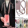 Crossbody Lanyard Strap  Acrylic Chain Silicone Case For iPhone 16 15 14 13 12 11 Pro X XR Max 7 8 Plus Samsung S24 23 S22 S21 Ultra Plus A54 A14 A53
