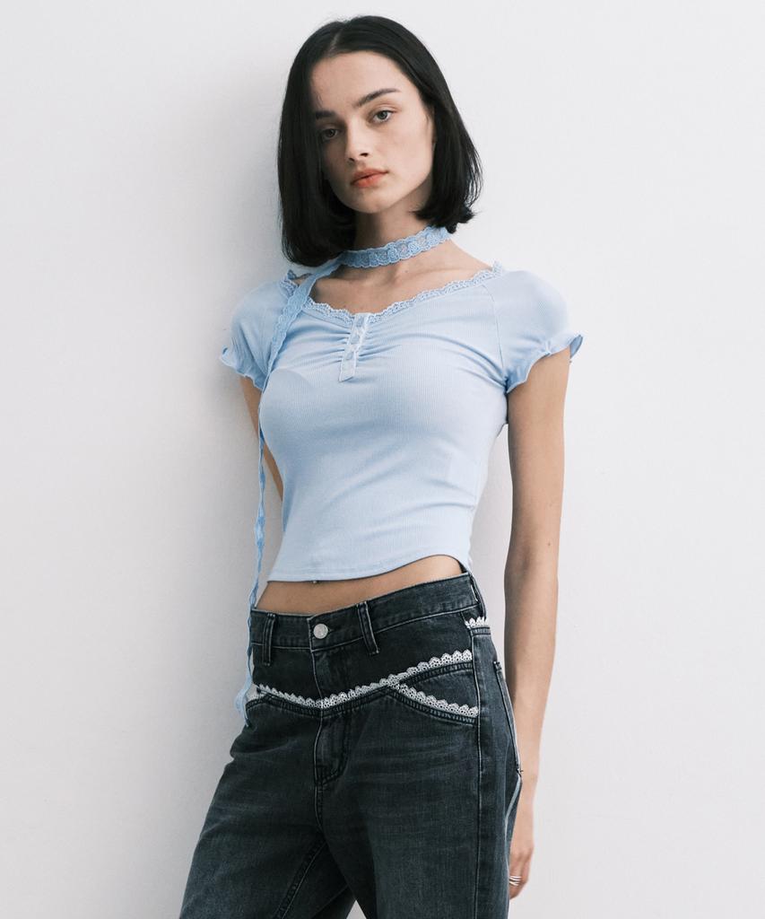 MIDNIGHT MOVE Lace Sc T (Blue)