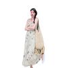 French lotus leaf edge gentle summer dress new printed butterfly floral sleeveless slim and thin suspender dress