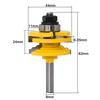 1pc 8mm Shank Glass Door Rail & Stile Reversible Router Bit Woodworking Milling Cutting for Wood Tool Bits 02014