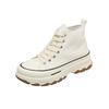 Spring New Canvas Shoes Female Students High-top Platform White Shoes Heightening Casual Board Shoes Versatile Ins Single Shoes
