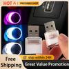 1pcs Car Mini USB Lights LED Decorative Lights, Atmosphere Lights Car PC Computer Portable Lights, Plug And Play Without Battery