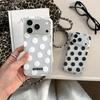 Двухслойный матовый чехол в горошек для iPhone 17/16 Pro Max, прозрачный и ударопрочный.