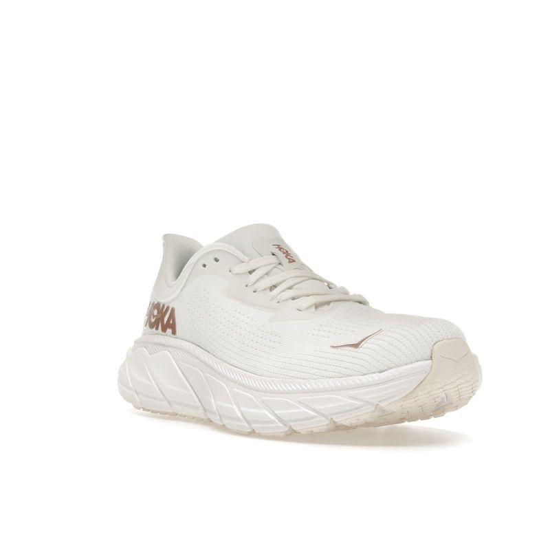 HOKA Arahi 7 Blanc De Blanc Rose Gold Women Sneakers White 1147851-BSG
