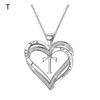 Dainty Initial Letters Necklace Heart Pendant Necklace Heart Necklace for Women Charm Necklace