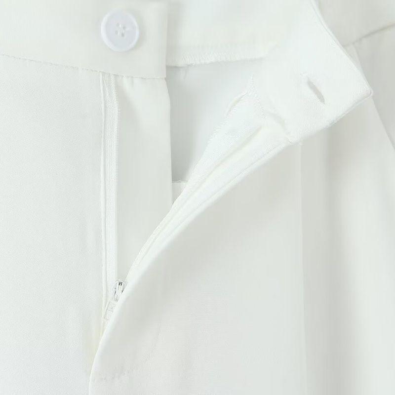 Kaslead New Women Clothes Western Style Fashion Simple and Versatile Leisure Solid Trumpet Pants