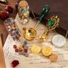 Wax Seal Stamp Kit with 3pcs Seal Stamp and Bottle of Wax Beads SpoonCandle for Christmas Vintage