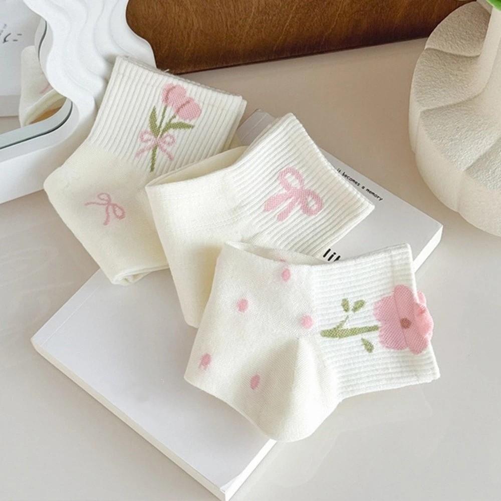 Sweet Japanese Women's Socks Low Cut Floral Socks Casual Short Tube Socks Holiday Gifts