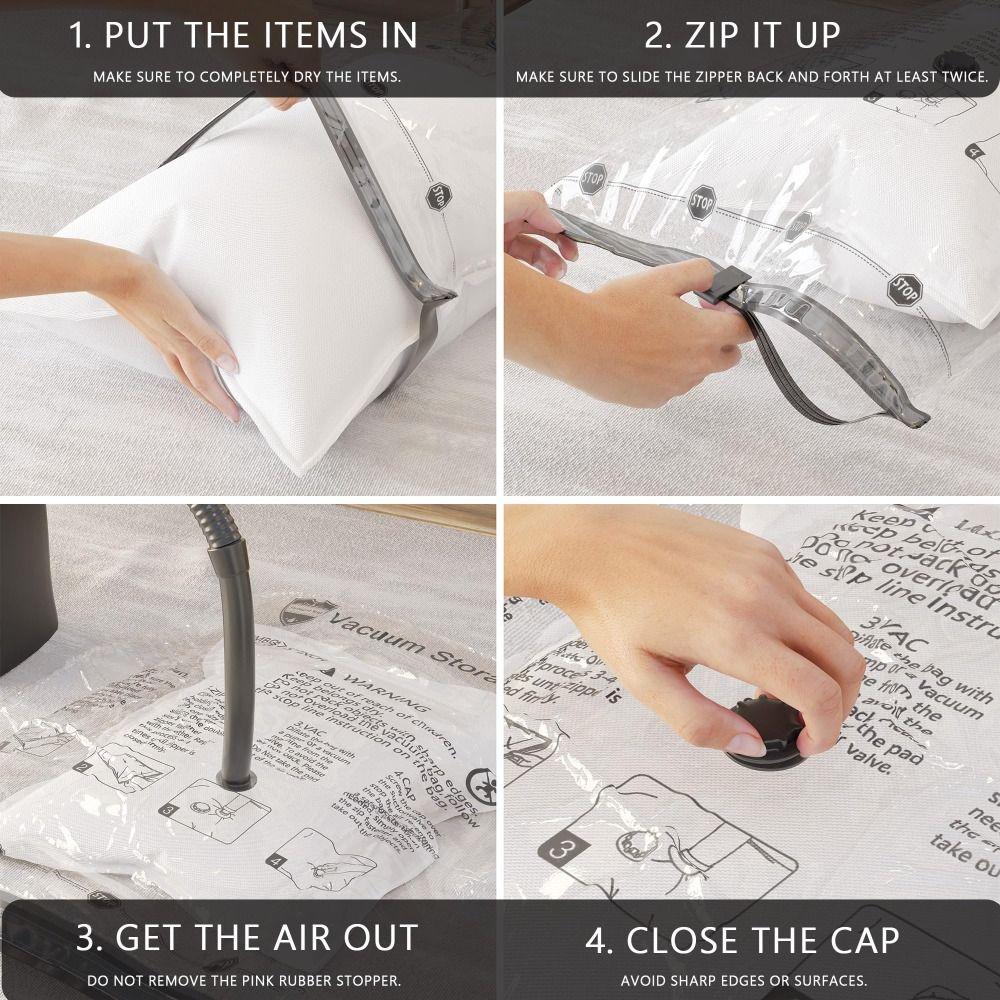 Heavy Duty Vacuum Storage Bags Thickened Clothing Organizer Bag  Closet Organization