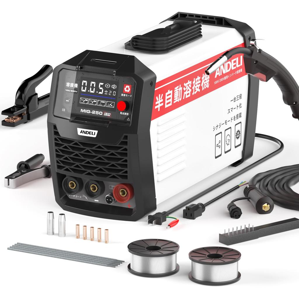 ANDELI Welding Machine 120A TIG Dual Use Inverter DC Welding Machine MIG Welding LED Screen Japanese Instruction Manual LED Semi-automatic Non-gas