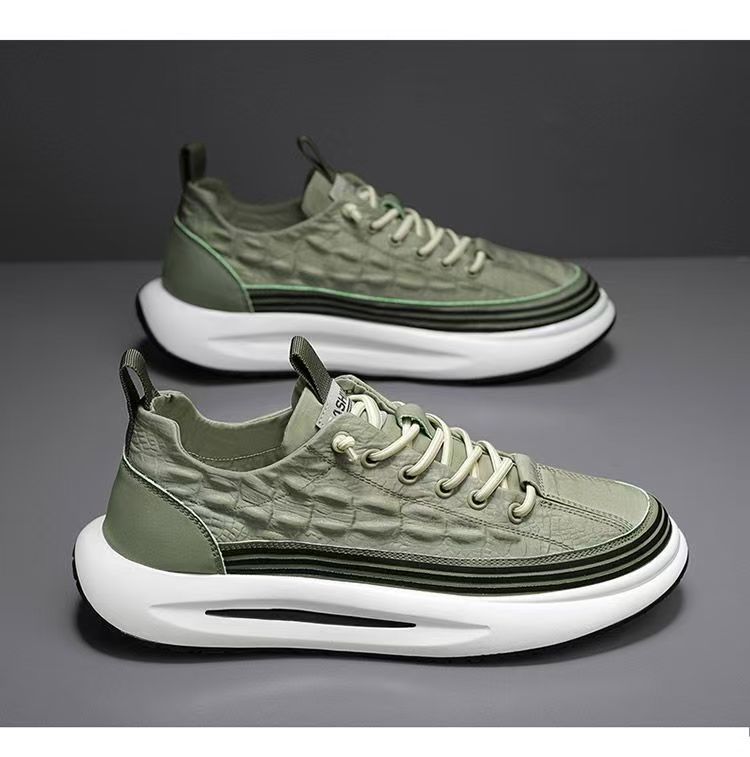Весенние новые мужские туфли мягкая подошва универсальная трендовая повседневная обувь спортивная обувь на платформе мужская модная обувь из искусственного шелка мужская обувь