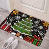 1Pcs Anti Fatigue Kitchen Rugs Christmas Tree Print Waterproof Non-Slip Thick Cushioned Kitchen Mat Heavy Duty Comfort Standing Mat for Kitchen