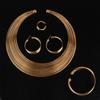 4Pcs/Set Exotic Nigerian Bridal Circle Necklace Earrings Bracelet Ring Jewelry