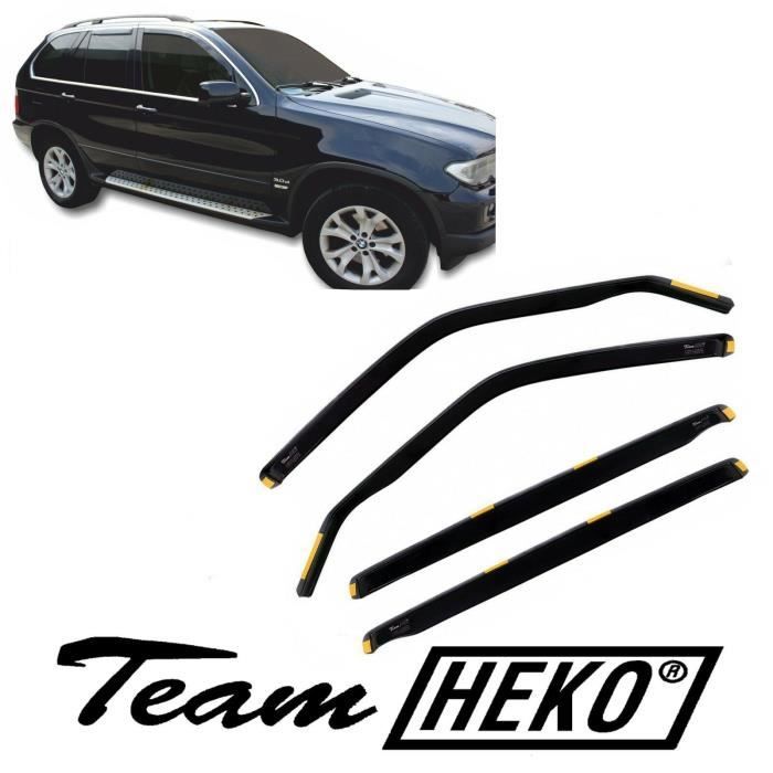 Дефлекторы воздуха - J&J AUTOMOTIVE - Heko - Тонированные - Для BMW X5 E53 2000-2006 - Простая установка