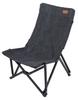 NANGGEAR Camping Bonfire Low Chair Outdoor Chair Thick Canvas Black Black Gear (Nanko Gear) 20115-BK (F-1004C-BK)
