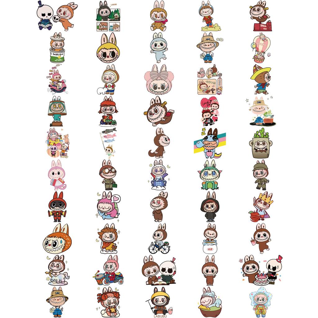 50Pcs Cute Monster Cartoon Stickers - DIY Waterproof Stickers for Phones Guitars Laptops Luggage and Mugs - Kids' Toys