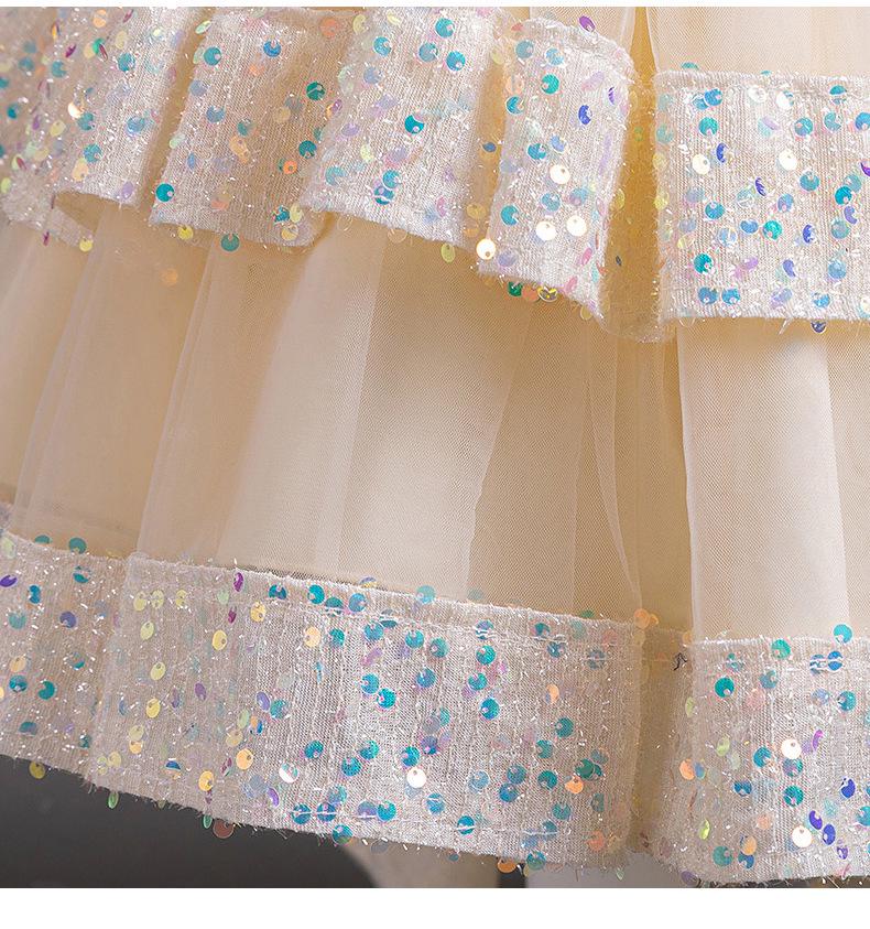 Детское кружевное платье принцессы со шлейфом, возраст 2-13 лет, летний сетчатый дизайн для девочек