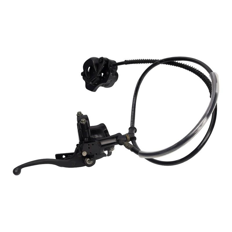 Left Hand Rear Hydraulic Brake Assembly Kit With Master Cylinder Lever Hose Caliper For 50cc 70cc 110cc 125cc 250cc For ATV