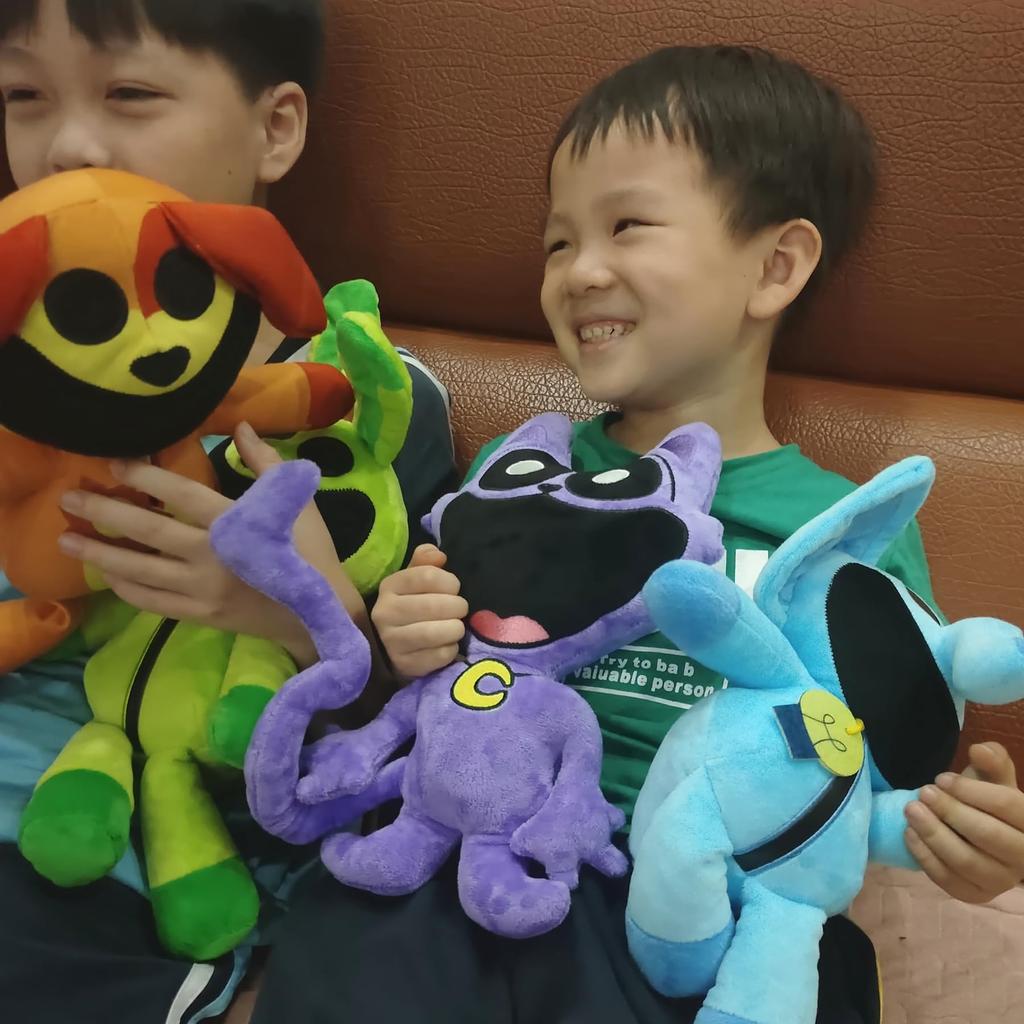 Мягкая игрушка Poppy Playtime Goods Улыбающиеся зверьки Улыбающиеся зверьки CatNap DogDay Звездная игра Подарок для фанатов CatNap Luminous ((Фиолетовый - Кошачий сон)