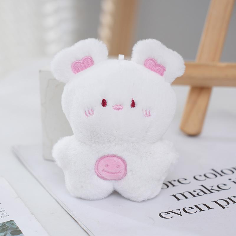 Smiling Lovable Plush Animal Keychain Soft And Delicate Valentines Gift Charm
