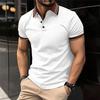 Summer Fashion Men's Casual Polo Shirts Slim Solid Color Turn-down Collar Short Sleeve Polos Male Tops Clothes