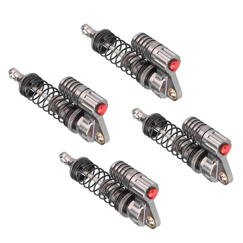 4 Pcs CNC Machining Aluminum Shock Absorber for Axial SCX10 D90 RC Crawler Car