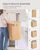 SONGMICS Laundry Hamper with Lid, Bamboo Laundry Basket, Removable Machine Washable Hamper Basket, with Handles, 150 L, for Laundry Room, Bedroom