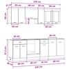 Lyon Kitchen Unit Set 8 pcs engineered wood