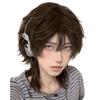 Парик PEACOCO Короткий парик Одежда Блондинка Парик Волк Черные волосы Косплей Каштановые Седые волосы Незаметные Шоколадно-коричневые Мужские Мужские Мужские
