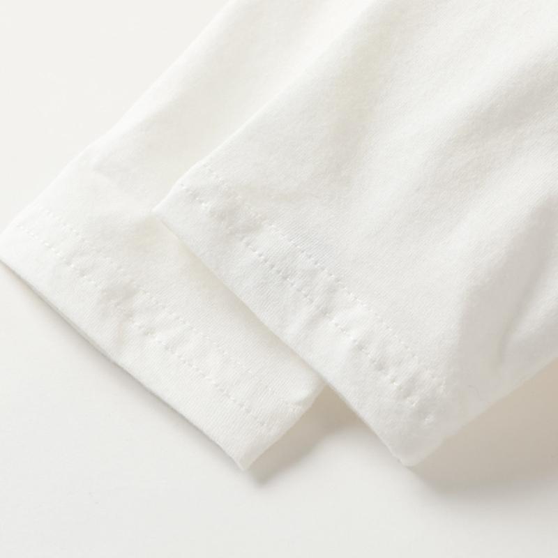 Футболка для маленьких мальчиков и девочек от 0 до 5 лет, весенне-осенняя тонкая белая одежда для новорожденных, футболка, хлопковая верхняя одежда с длинными рукавами, 2024 г.