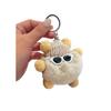 Keychain Cartoon Doll Wearing Hat Glasses Decor Imitation Rabbit Fur Charm Key Chain Keys Backpacks Cars Accessories