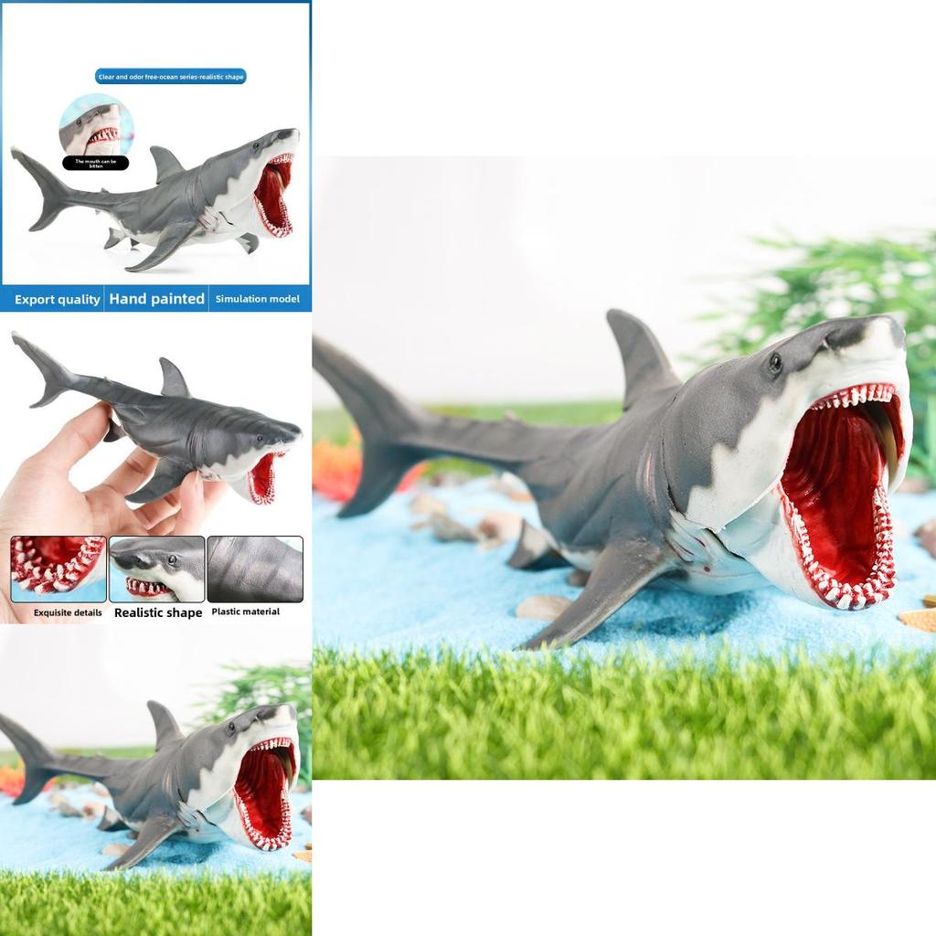 Marine Animal Replica Large Shark Model With Movable Jaws For Childrens Learning Toy