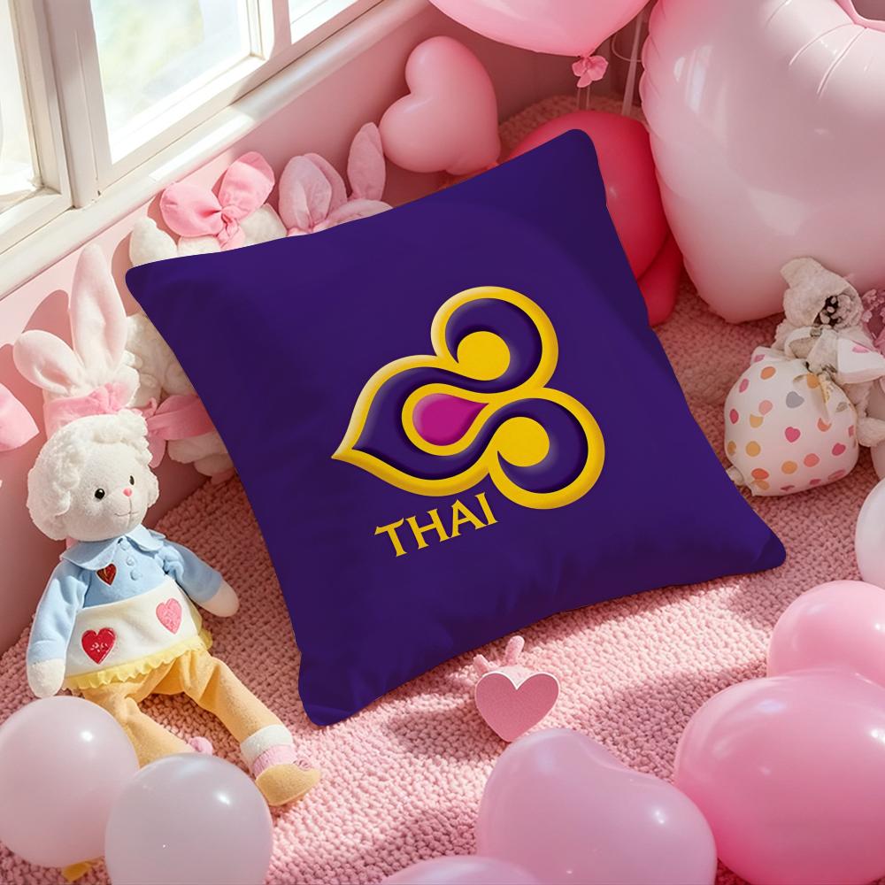 Thai Airways International Наволочка с принтом узора Подушка-чехол для гостиной Диванная подушка Чехол и Декор спальни