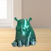 Украшение в виде сердитого маленького носорога, напечатанное на 3D-принтере, статуэтка носорога, настольная статуэтка носорога для украшения полки стола в домашнем офисе