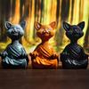 Причудливая фигурка Кота-Будды, ручная роспись, смола, коллекционная, декор для дома, подарок
