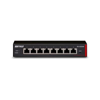 Buffalo Гигабитный интеллектуальный коммутатор 2-го уровня на 8 портов BS-GS2008