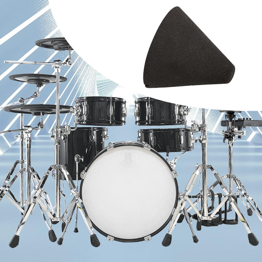 Yibuy Набор из 4 штук сменных пьезотриггеров с поролоновыми конусами для электронных барабанов, 35 мм x 37 мм, черный